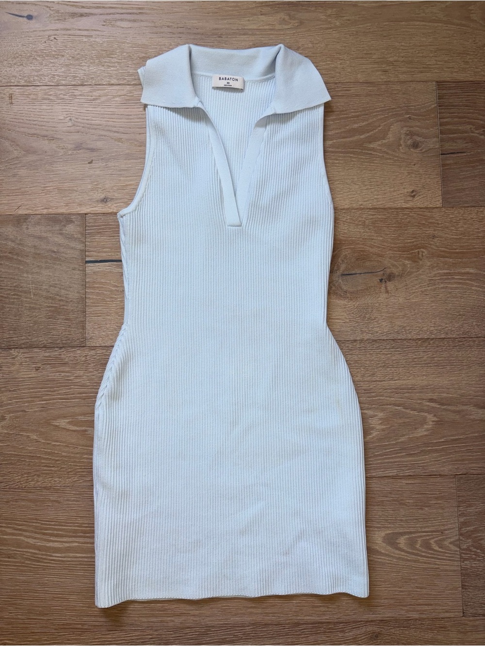 babaton aritizia collared light blue dress xs